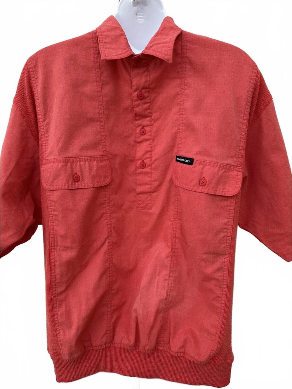 Members Only Reddish orange Short Sleeve Pullover XL